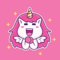 cute unicorn full of hope with wing