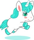 Cute Unicorn Pegasus. Royalty Free Stock Photo