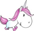 Cute Unicorn Pony Vector Illustration