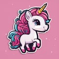 Cute unicorn sticker.