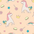 pattern design with unicorn