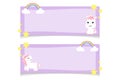 Cute Unicorns cartoon happy fun Banner , baby unicorn illustration Flat Linear ,discount clearance event festival , illustration