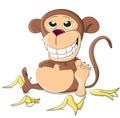 Cute unusual full vector monkey