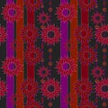 Cute unusual seamless geometric stras pattern in red