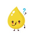 Cute urine drop with question mark Royalty Free Stock Photo