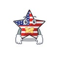 Cute usa star silent cartoon design character