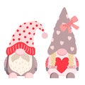 Cute Valentine gnomes, Happy Valentine\'s day clipart