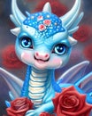 Cute Valentine Love Dragon