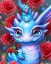 Cute Valentine Love Dragon