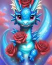 Cute Valentine Love Dragon