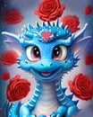 Cute Valentine Love Dragon