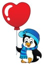 Cute Valentine penguin theme image 1