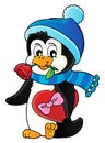 Cute Valentine penguin theme image 2