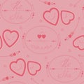 Cute Valentine`s Day seamless pattern