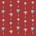 Cute valentine seamless pattern with silhouettes of amor