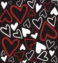 cute valentine seamless pattern. valentine's day vector illustration with hearts