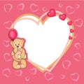 Cute valentine teddy bear