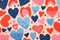 cute valentines love heart colorful background