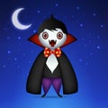 Cute Vampire vector illustration. Halloween cartoon costume Royalty Free Stock Photo