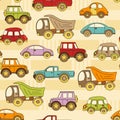 Cute vector baby seamless background. Cartoon children pattern. Royalty Free Stock Photo