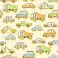 Cute vector baby seamless background. Cartoon children pattern. Royalty Free Stock Photo