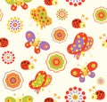 Cute vector baby seamless background. Cartoon children pattern.