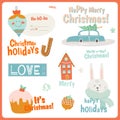 Cute Vector Cards, Notes, Stickers, Labels, Tags Royalty Free Stock Photo