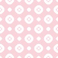 Cute vector geometric seamless pattern with circles, Royalty Free Stock Photo