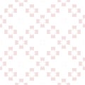 Cute vector geometric texture. Abstract floral seamless pattern. Pink and white Royalty Free Stock Photo