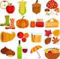 Cute Vector Icons : Autumn / Fall Theme