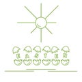 Cute vector illustration with symbols for Easter.