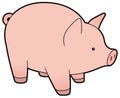 Cute vector little pig