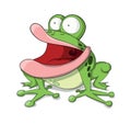 Cute vector scared frog Royalty Free Stock Photo