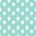 Cute vector seamless dental pattern