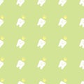 Cute vector seamless dental pattern