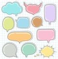 Cute vector set of hand-drawn arrows,Hand drawn set speech bubbles with handwritten Royalty Free Stock Photo