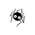 Cute vector spider icon. Hand drawn. Isolated on white background. Halloween illustration Royalty Free Stock Photo