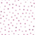 Cute Vector Watercolor Circles. Pink Rounds Pattern. Color Pastel Spots Illustration. Art Hand Paint Watercolor