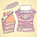 Cute vector writter set Royalty Free Stock Photo