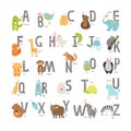 Cute vector zoo alphabet Royalty Free Stock Photo