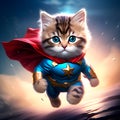 Superhero kitty Royalty Free Stock Photo