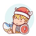 Cute viking baby