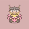 cute viking love Royalty Free Stock Photo