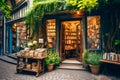 Cute vintage bookstore front