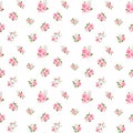 Cute vintage rose pattern. Vector illustration