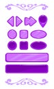 Cute violet vector game user interface Royalty Free Stock Photo