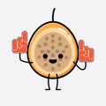 Cute Voavanga Fruit Mascot Vector Character