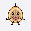 Cute Voavanga Fruit Mascot Vector Character