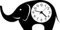 Cute wall clock elephant sticker.