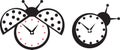 Cute wall clock ladybird sticker.